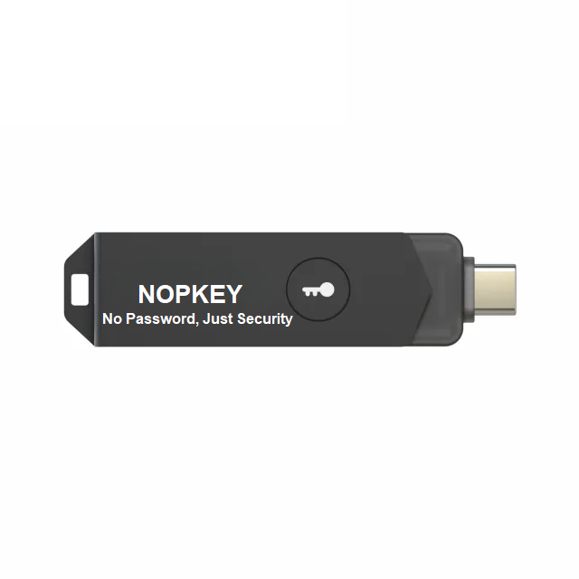 NOPKEY PRO Security Key Multi-Factor(MFA) and Passwordless Authentication ,Compatible Two-Factor authentication (2FA) Connect via NFC USB-A or USB-C ,FIDO U2F/FIDO2 Certified